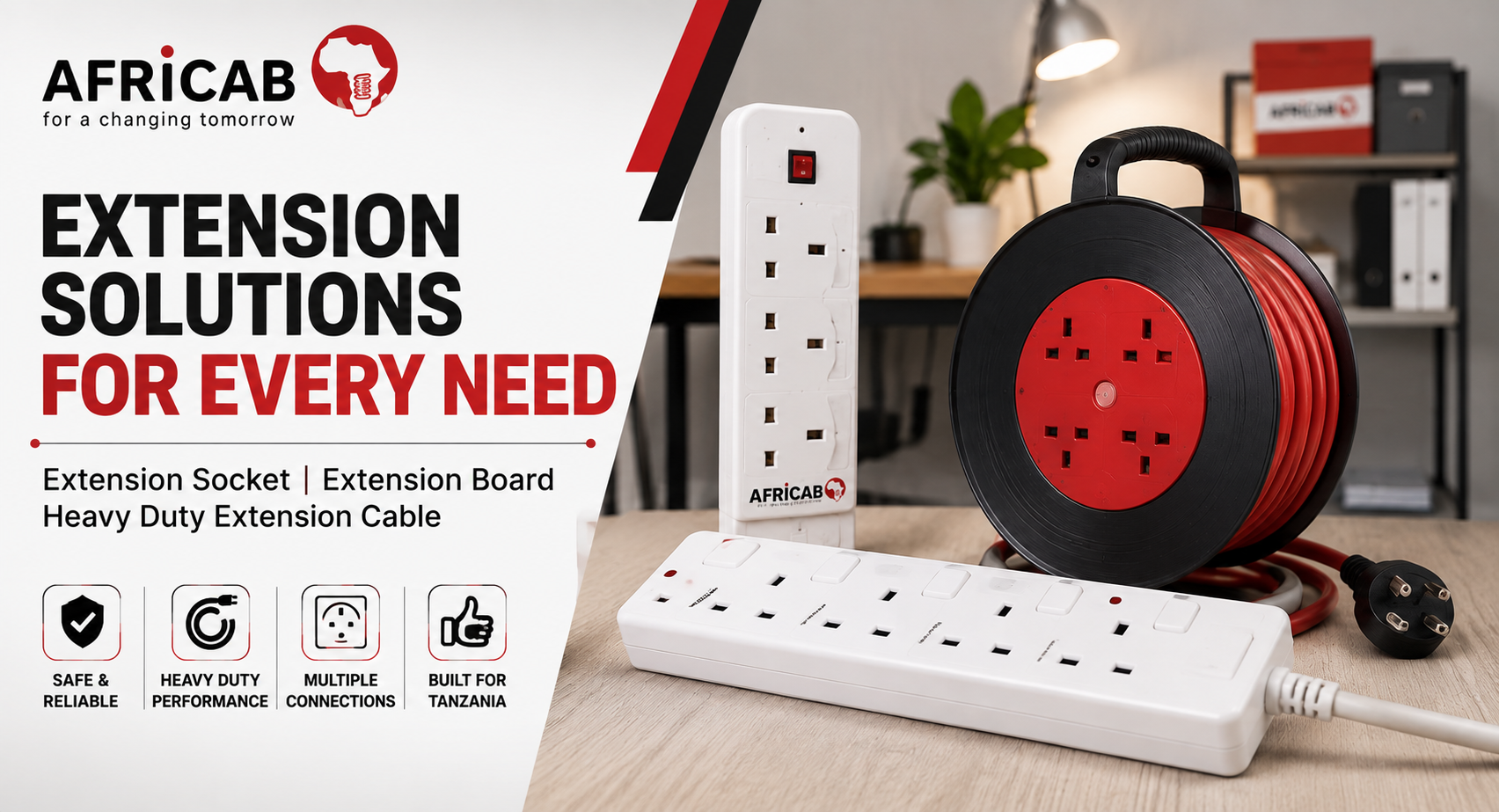 Extension Socket in Tanzania | Extension Board & Heavy Duty Cable