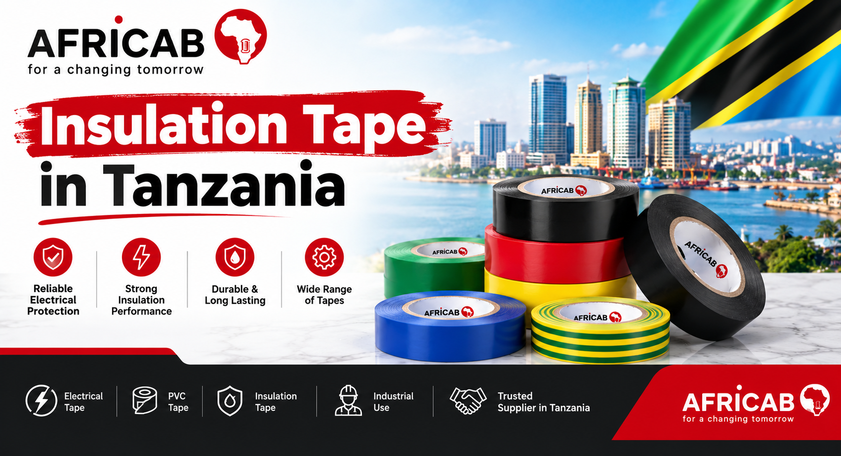 Insulation Tape in Tanzania | Electrical & PVC Tape