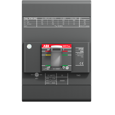 ABB MCCB 250A 3P Adjustable 36Ka [Xt]