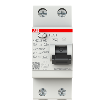 ABB RCCB 2Pole RCCB, 40A/300Ma