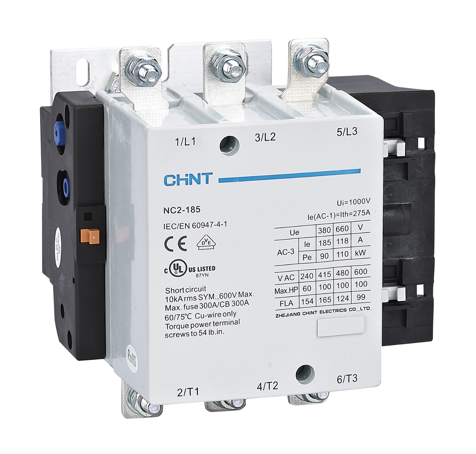 CHINT Contactors  Nc2 185 (225Amp) 230V / 380V 50Hz