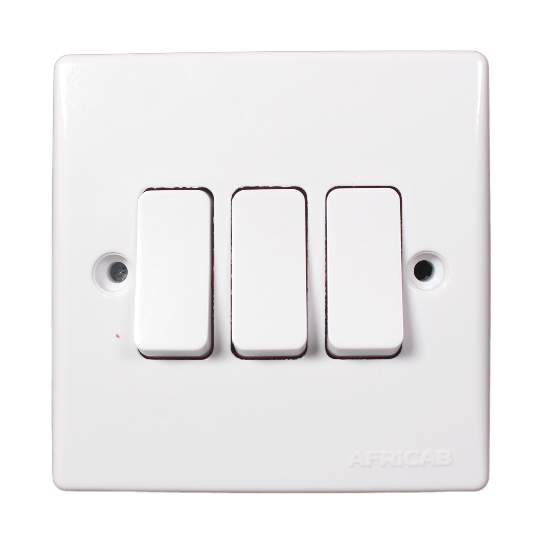 Fl Series Switches & Socket 3 Gang 1 Way Switch
