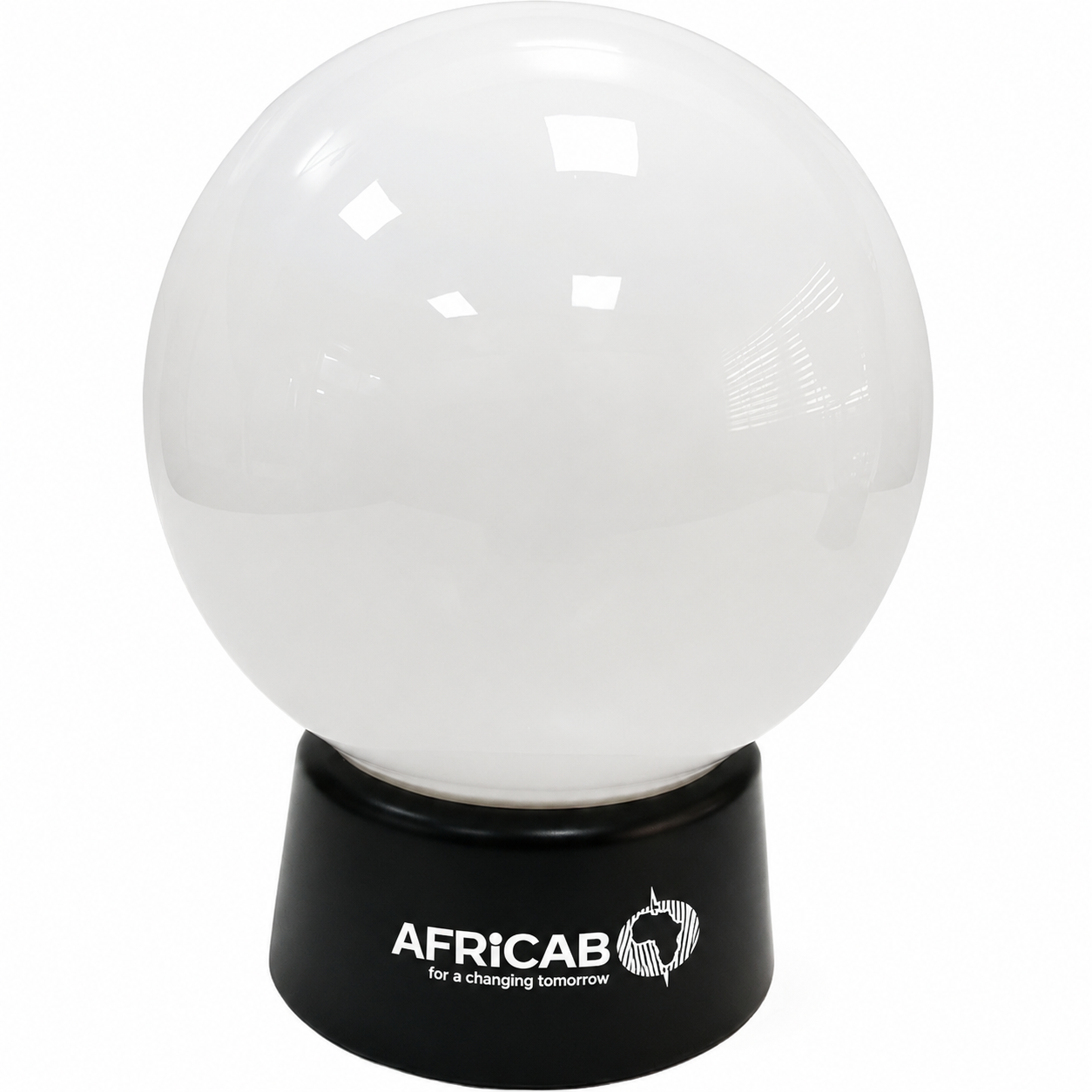 Ball Fitting 6" Frosted B22 Black Base