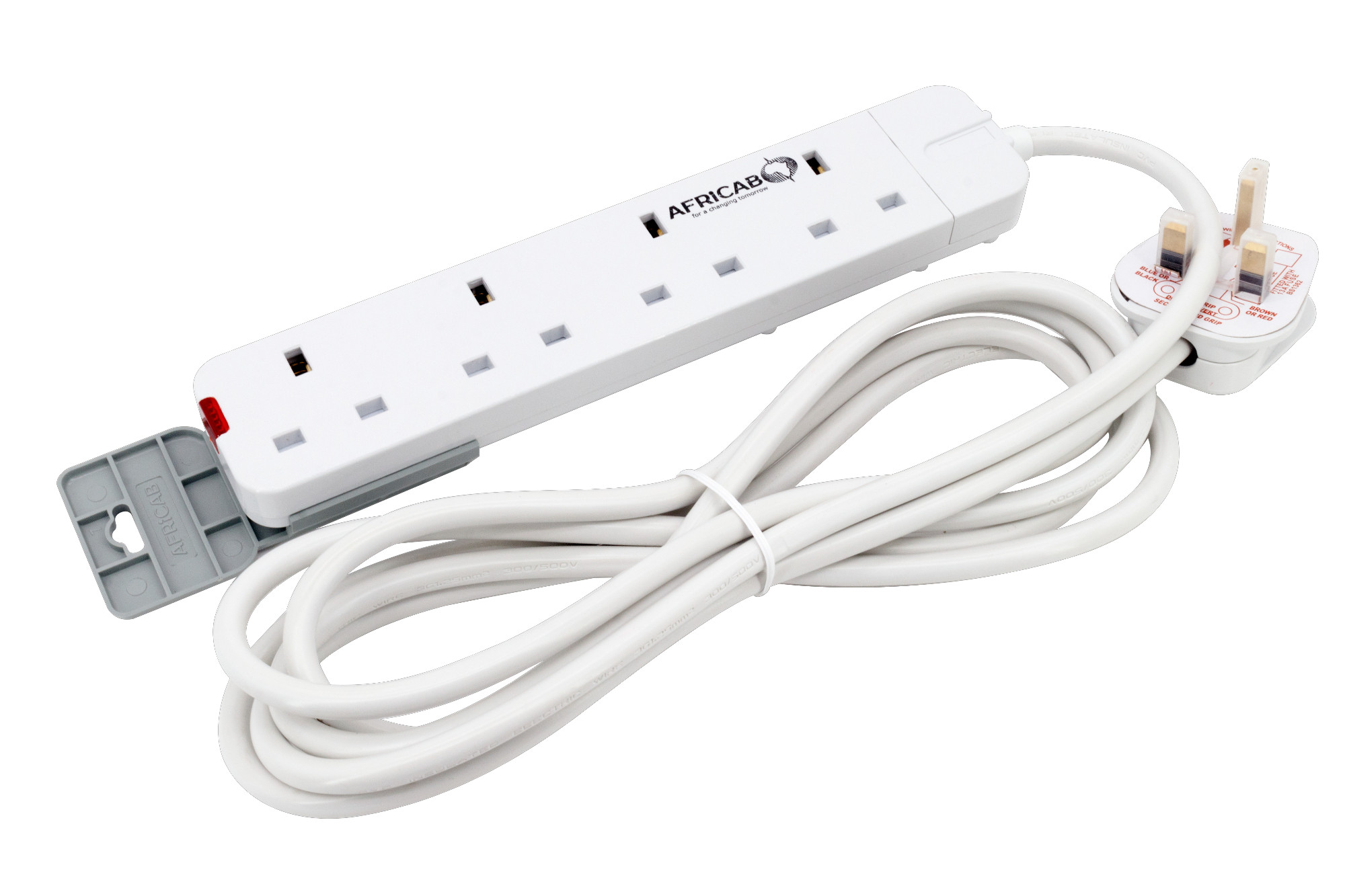Extension Africab UK-1004-WH 3 Mtr Cable (1.25 sq.mm x 3 core) White